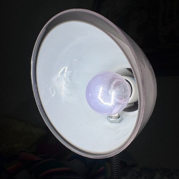 Luminaire Gooseneck Clear Plastic Desk Lamp Organizer Y2K Decor - Picture 8 of 10